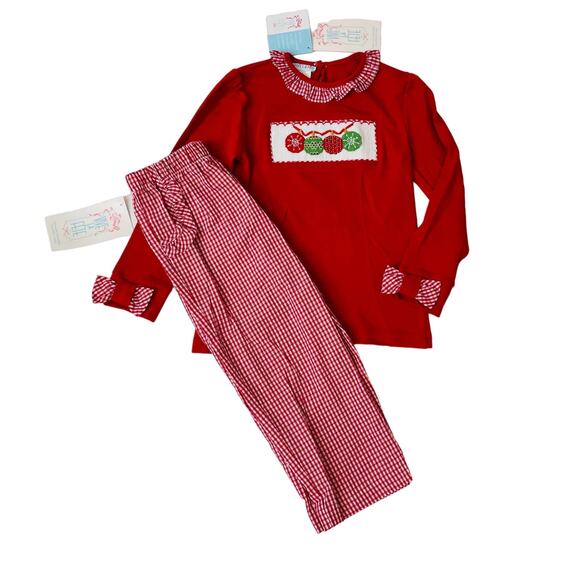 NWT Vive La Fete Size 24M Ornaments Smocked Set - Picture 1 of 4